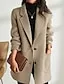 Women's Wool Blend Winter Long Blazer